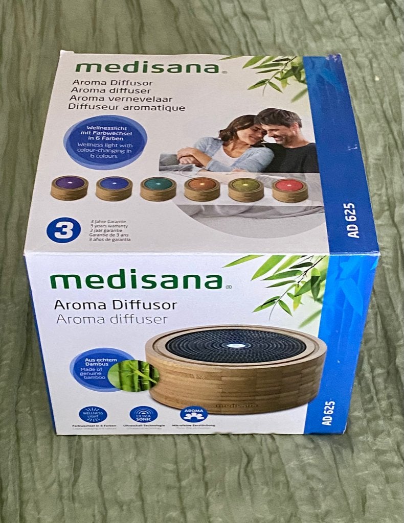 Nieuw Medisana Aroma Diffuser met LED, Ophalen of Verzenden, Nieuw, Bruin, Hout