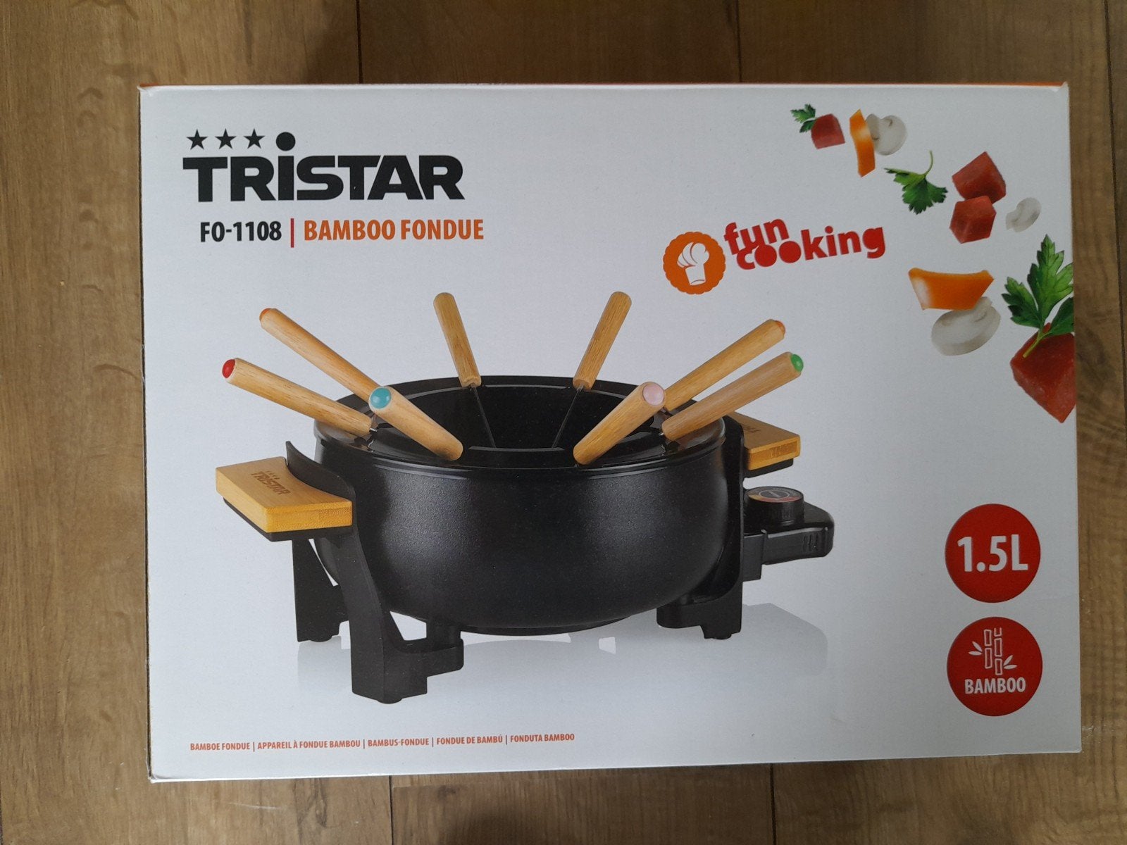 Tristar FO-1108 Bamboe Fondue - Nieuw in doos, Ophalen of Verzenden, Nieuw, Elektrisch, Fondueset