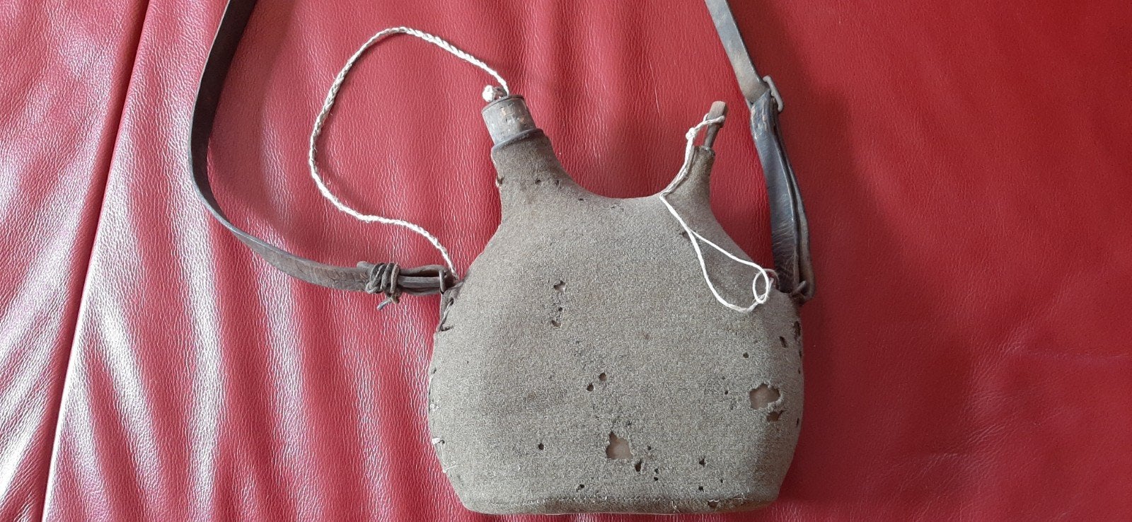 gourde compleet  met moutarde cover, Ophalen of Verzenden, Landmacht, Nederland