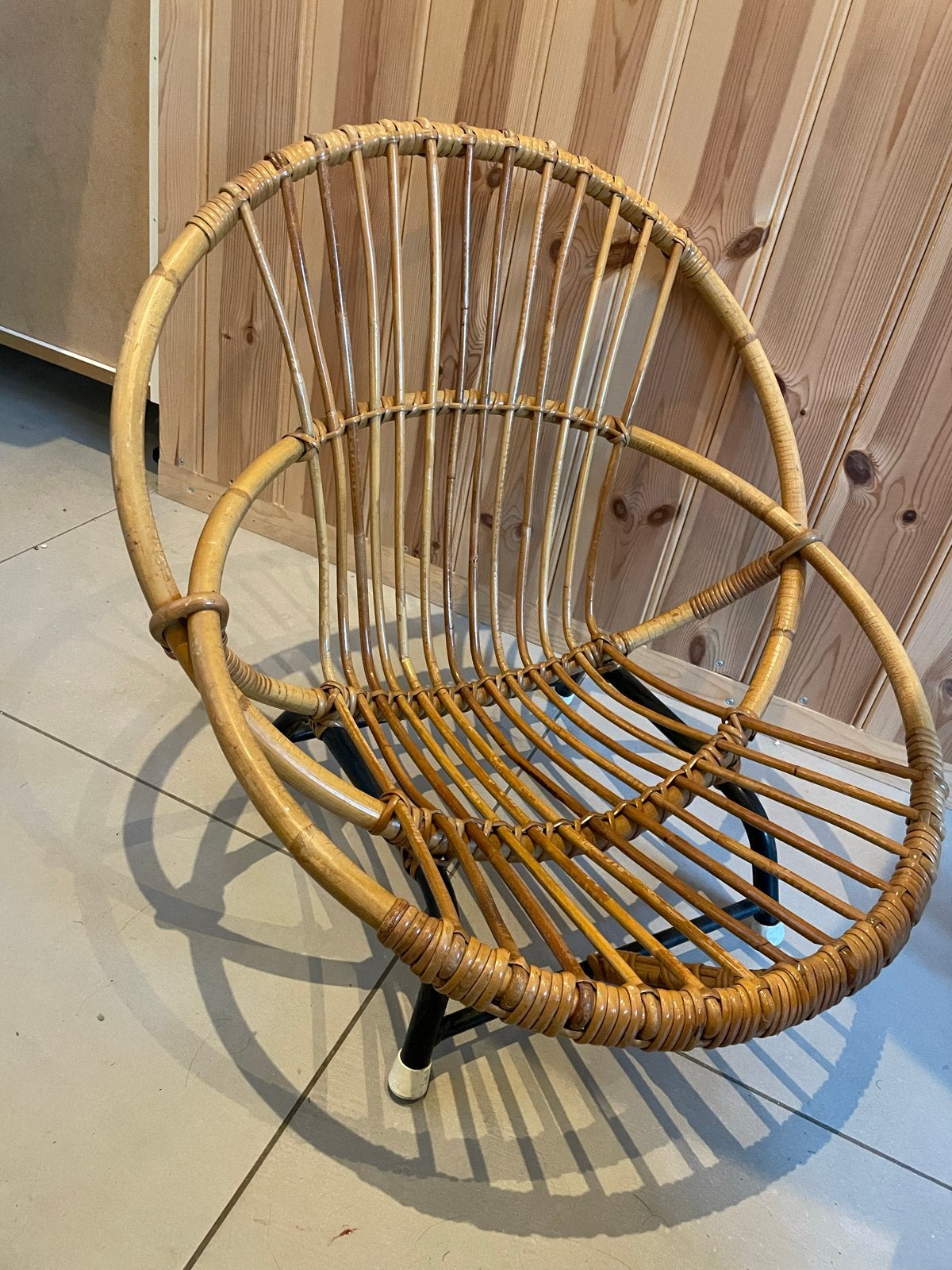 Vintage Rohé Noordwolde kinderstoel - Rotan, Ophalen, Zo goed als nieuw, Overige typen