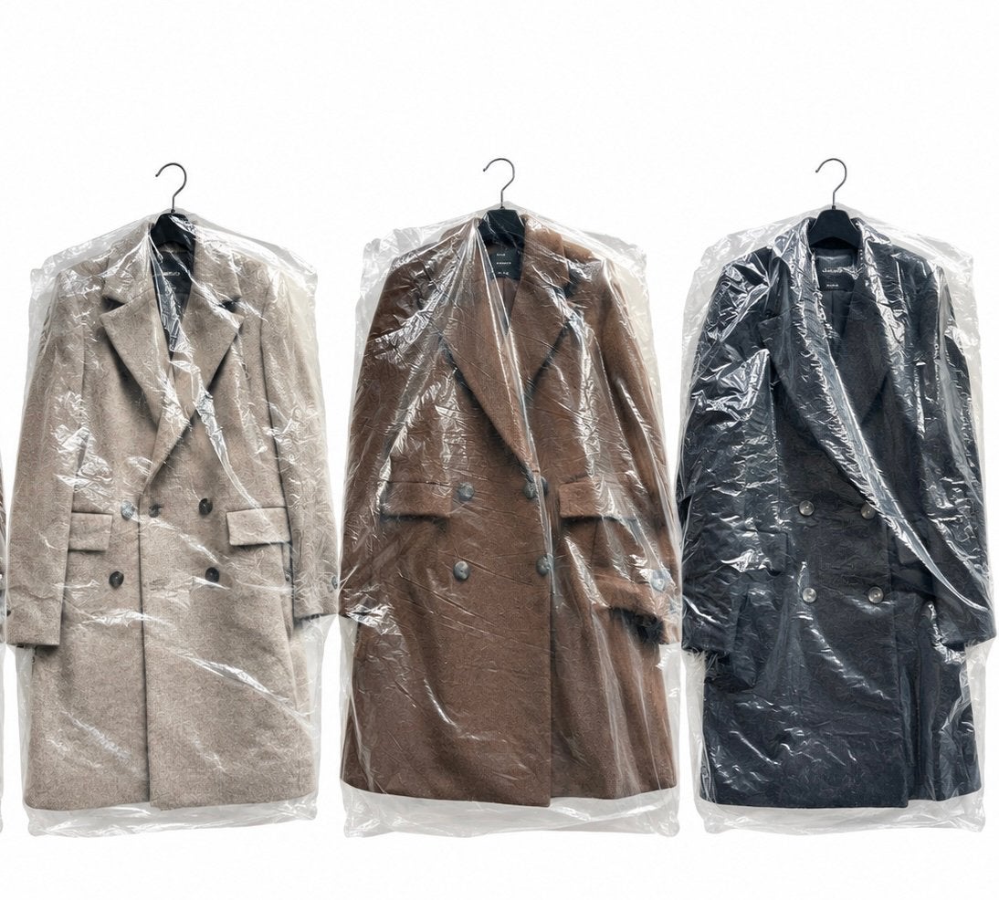 MANGO DOUBLE-BREASTED WOLLENMIX JAS — 3 KLEUREN, Ophalen, Zwart, Nieuw, Jasje