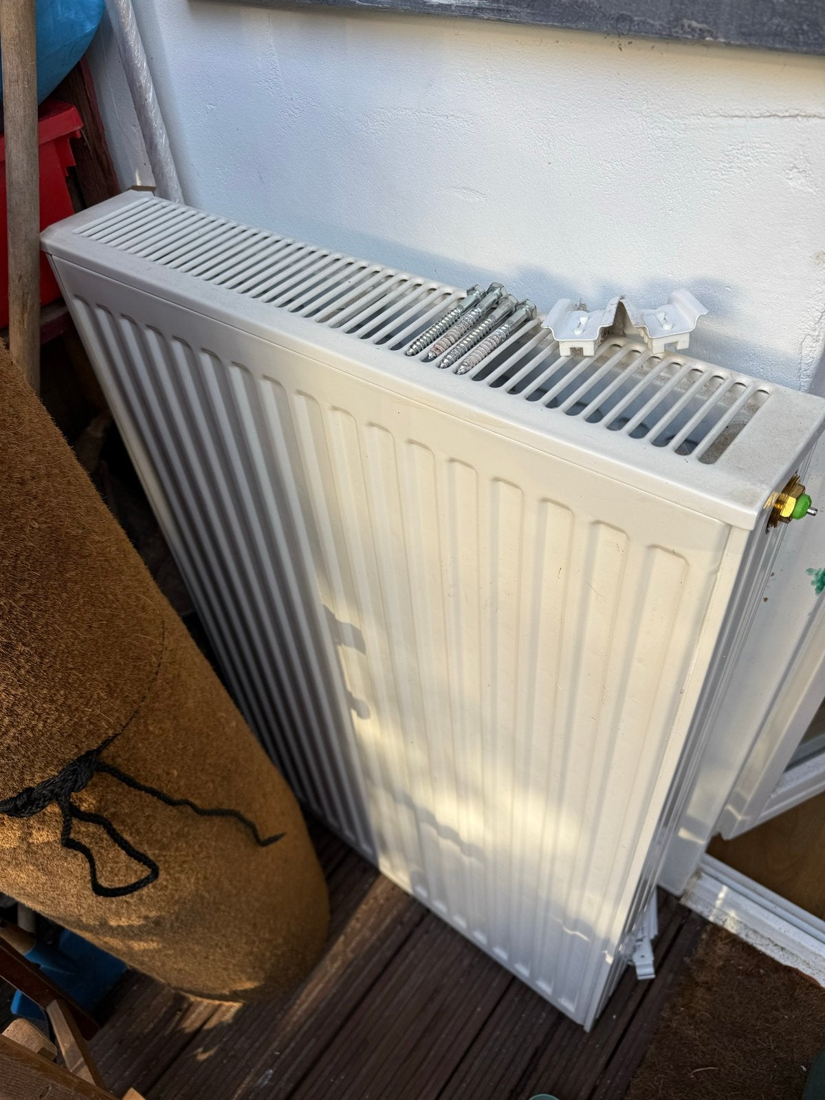 Gebruikte radiator met beugels, 90x60 cm, Ophalen, Gebruikt, Radiator, 60 tot 150 cm