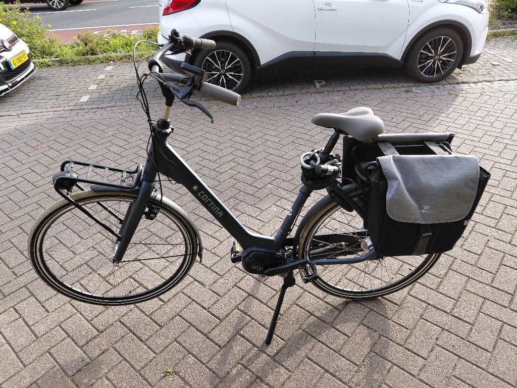 Elektrische fiets Cortina E-U4, Fietsen en Brommers, Velgrem, Versnellingen, 56 cm of meer, Zo goed als nieuw