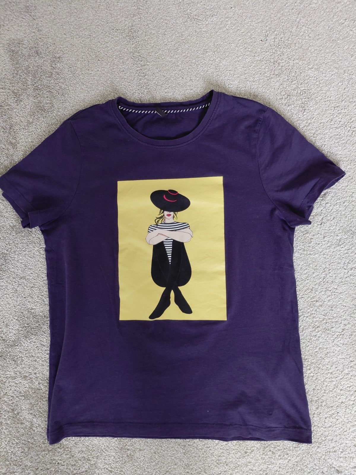 T-shirt, maat L, Only  zgan, € 8,00, Kleding | Dames, T-shirts, Only, Blauw, Maat 42/44 (L), Ophalen of Verzenden