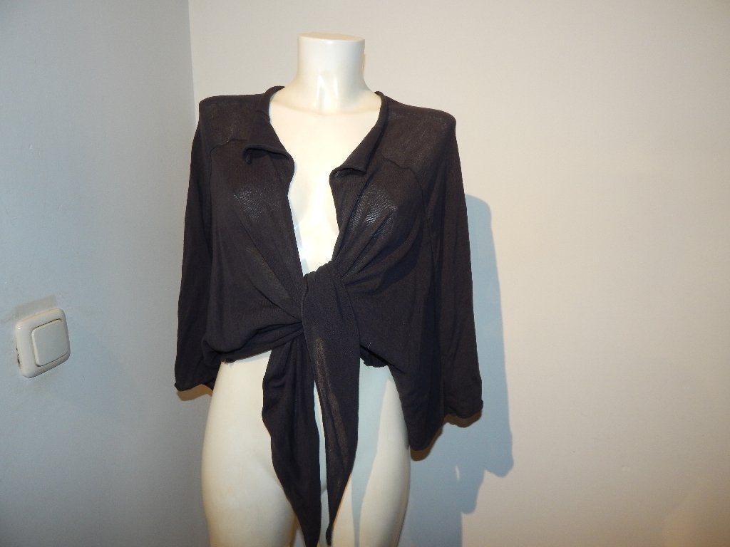Sarah Pacini vintage gebreid vestje knoop sluiting One size