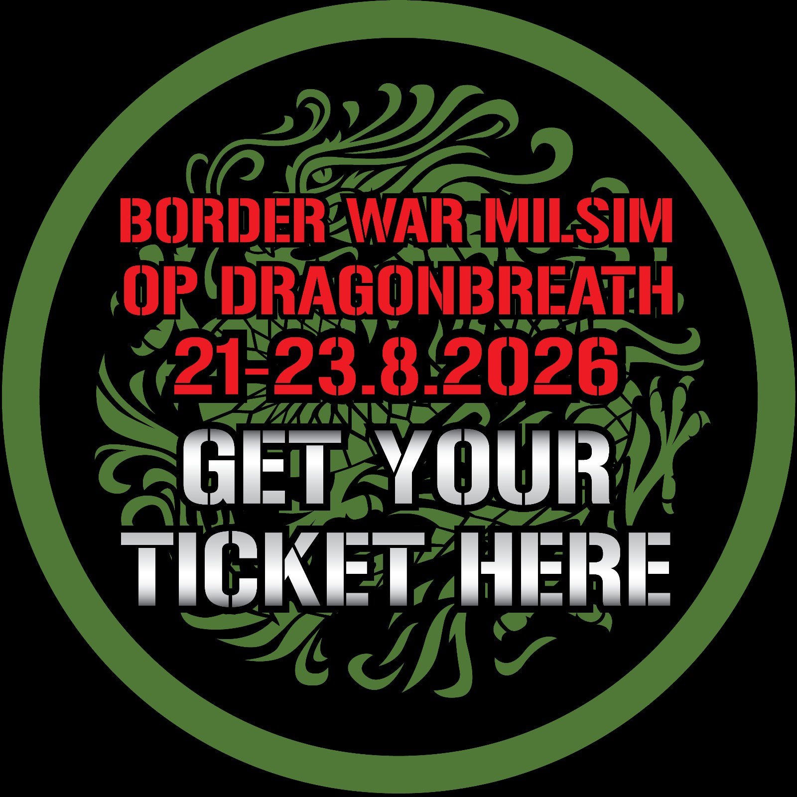 Borderwar 2026 MilSim airsoft ticket, Ophalen of Verzenden, Landmacht, Overige gebieden, Overige typen
