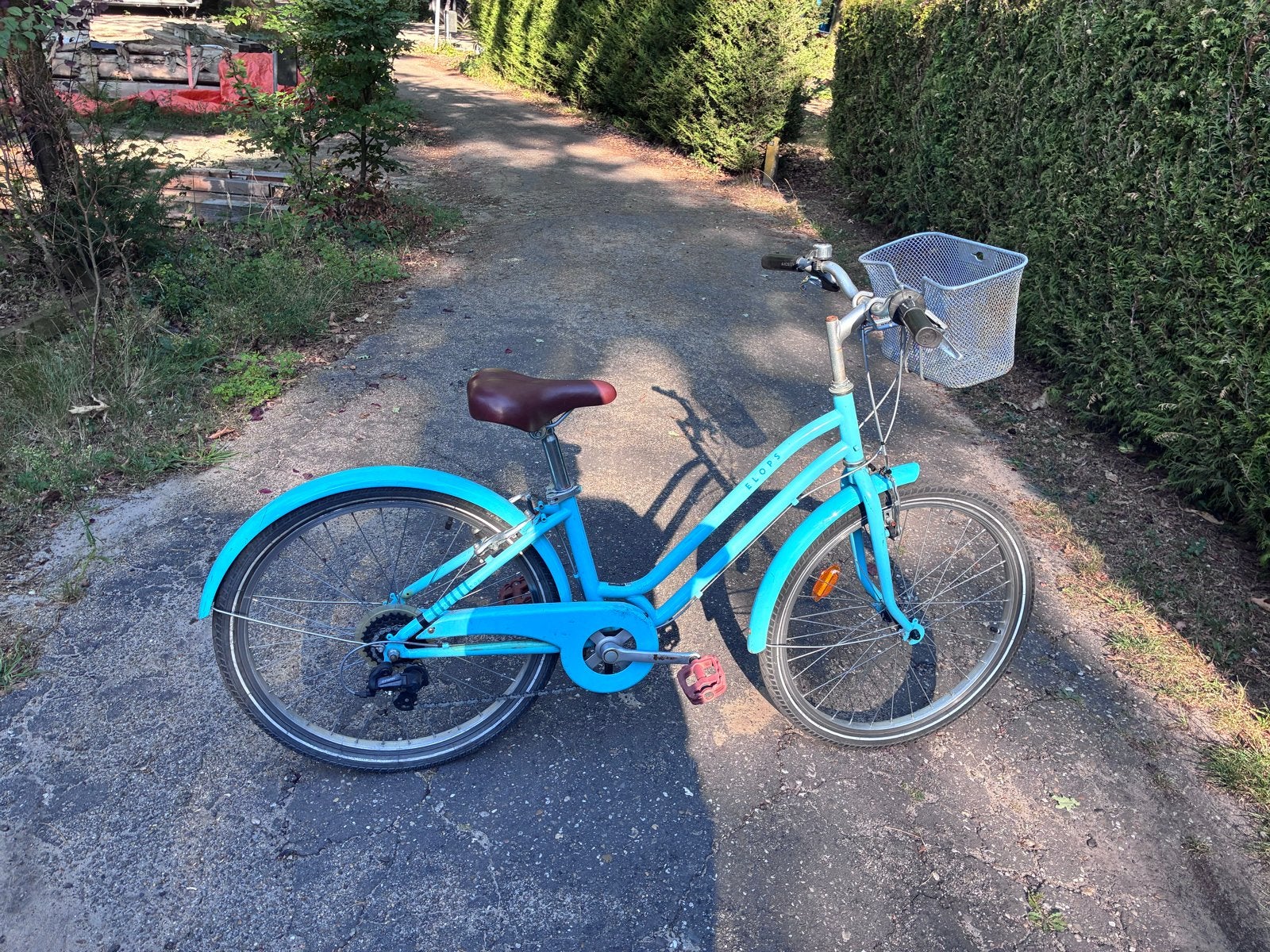 Elops stadsfiets - Lichtblauw - Gebruikt, Gebruikt, Velgrem, Versnellingen, 50 tot 53 cm