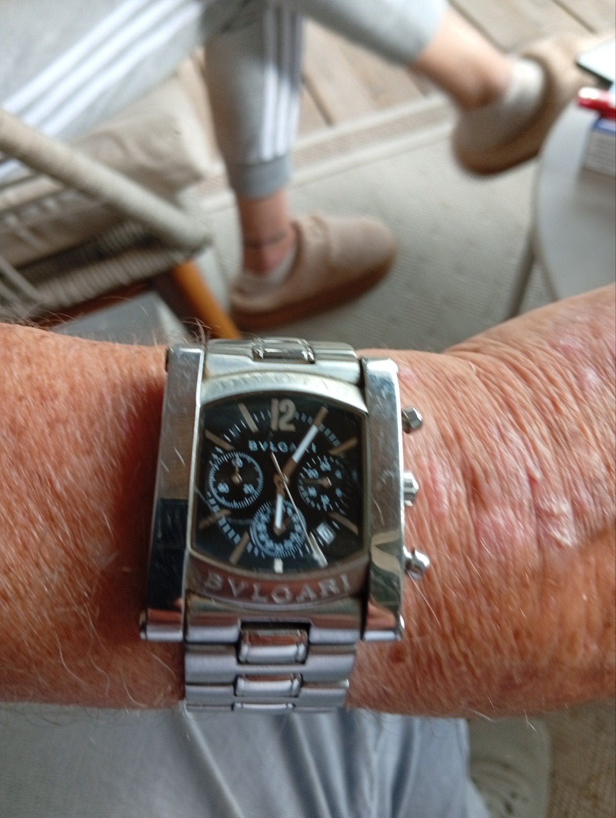 Bvlgari Diagono Chronograaf Herenhorloge Staal, Sieraden, Tassen en Uiterlijk, Ophalen of Verzenden