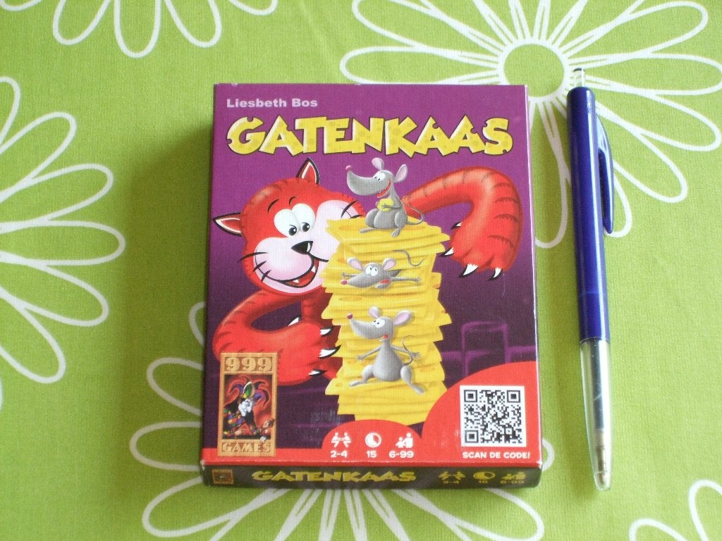 Gatenkaas - een vlot en tactisch kaartspel voor kinderen, Een of twee spelers, Ophalen of Verzenden, Zo goed als nieuw