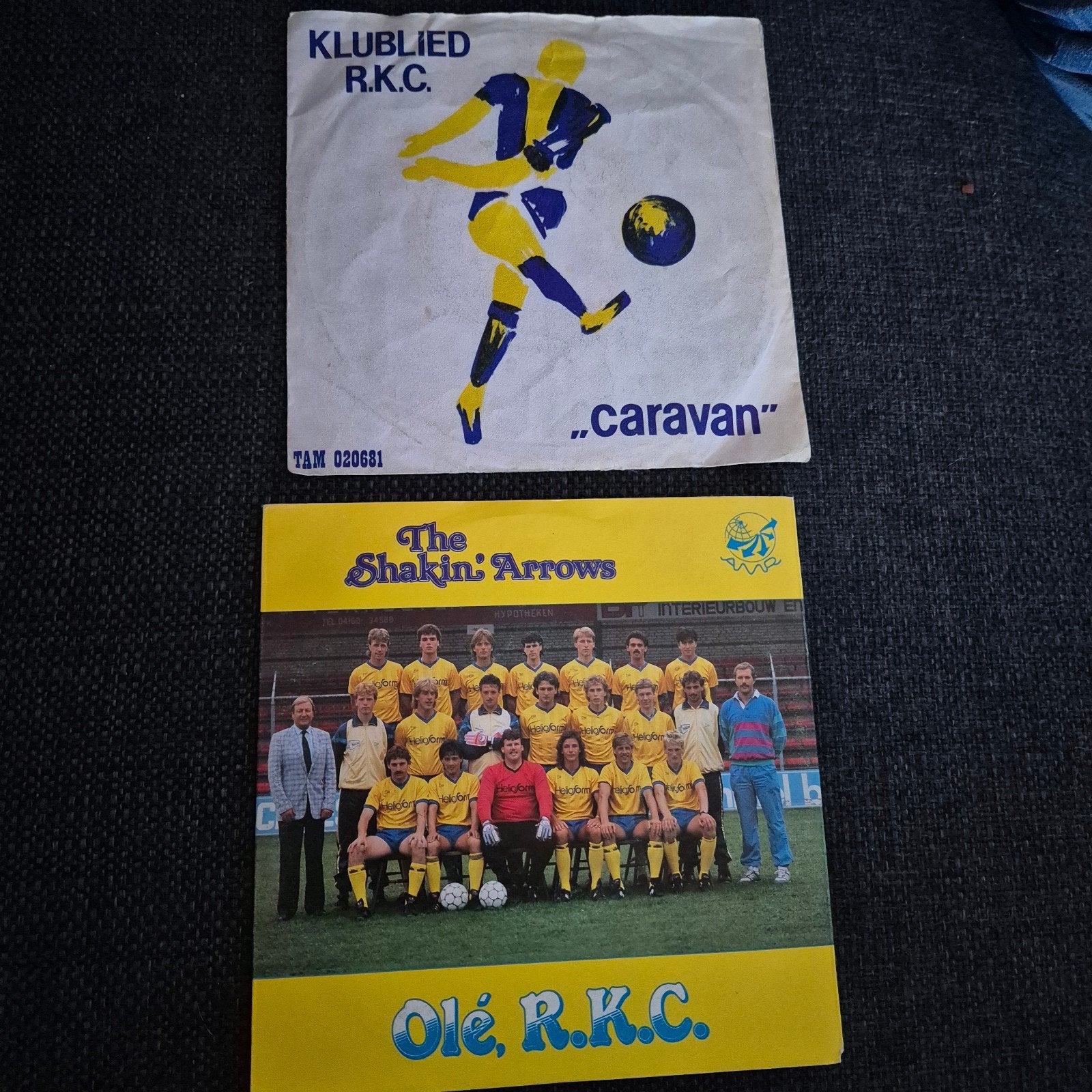 RKC Waalwijk Singles: "Caravan" & "Olé, R.K.C.", Gebruikt, 7 inch, Ophalen of Verzenden, Originele persing