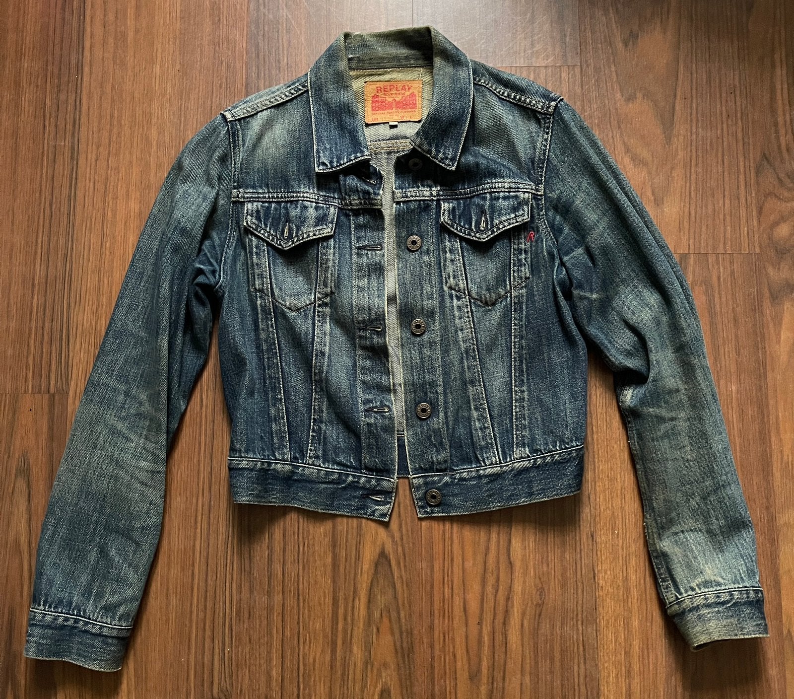 Vintage Replay spijkerjas, S, Ophalen of Verzenden, Gedragen, Maat 36 (S), Blauw