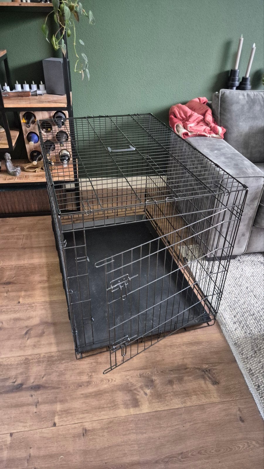Draadkooi 1-deur XL zwart 109 x 70,5 x 78 cm, Ophalen, Zo goed als nieuw