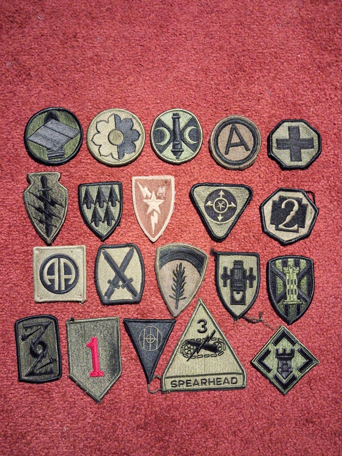 Mouwemblemen-US-ARMY gvt SSI-Korea-Vietnam periode., Ophalen of Verzenden, Landmacht, Amerika, Embleem of Badge