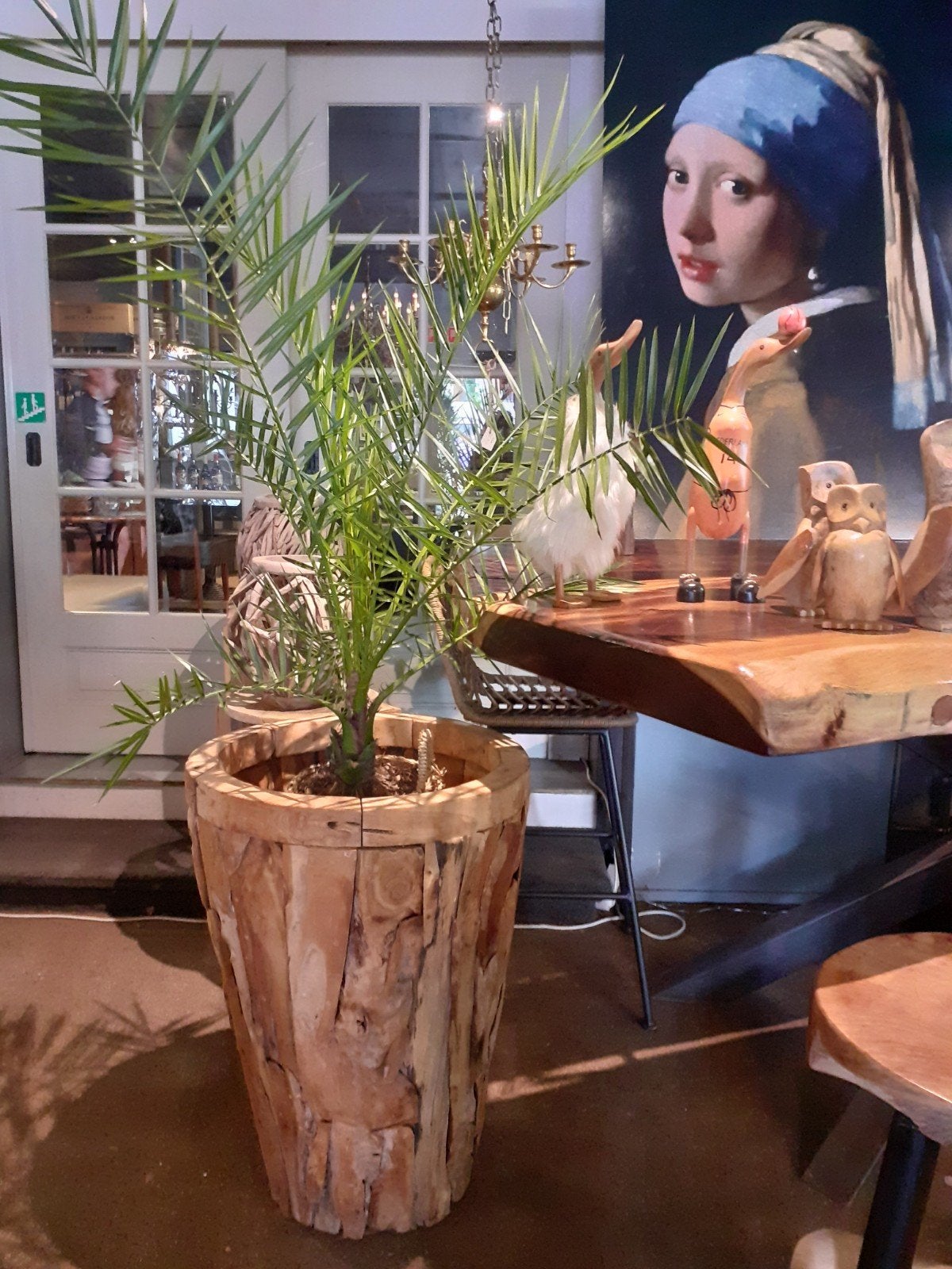 grote XL houten planten pot, Tuin en Terras, Bloembakken en Plantenbakken, 100 cm of meer, Rond, Nieuw, Ophalen of Verzenden