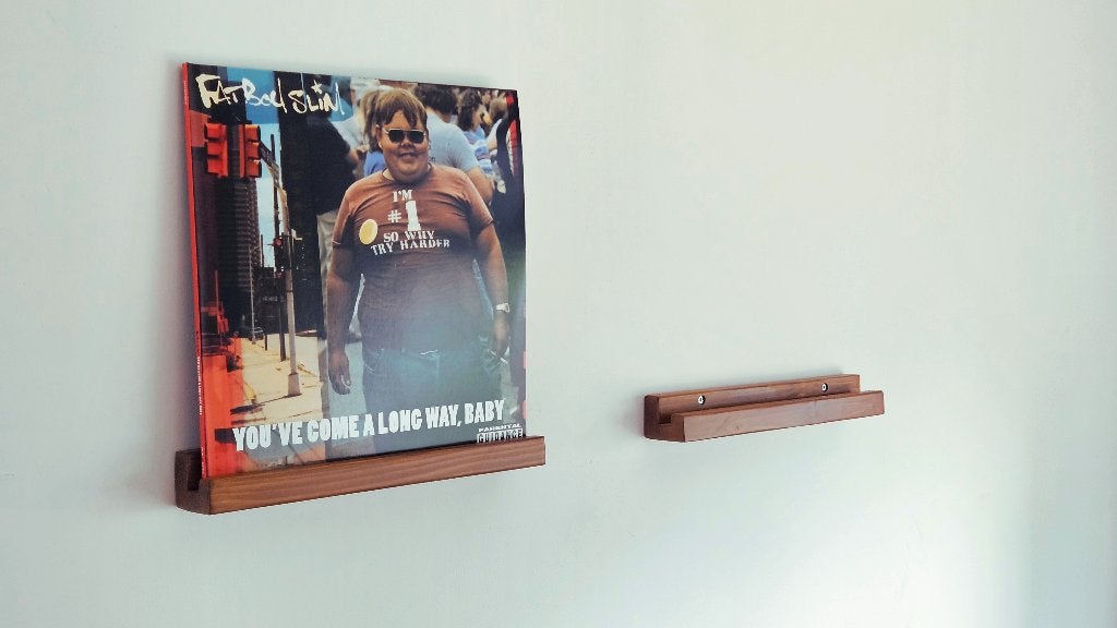 LP houder hout - wandhouder 33cm/vinyl display - Now playing, Ophalen of Verzenden, Nieuw
