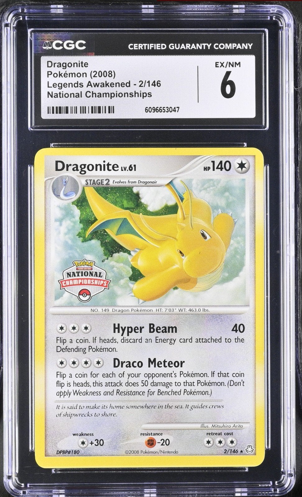 Dragonite National Championships Promo CGC 6 EX/NM Pokémon, Hobby en Vrije tijd, Verzamelkaartspellen | Pokémon, Ophalen of Verzenden