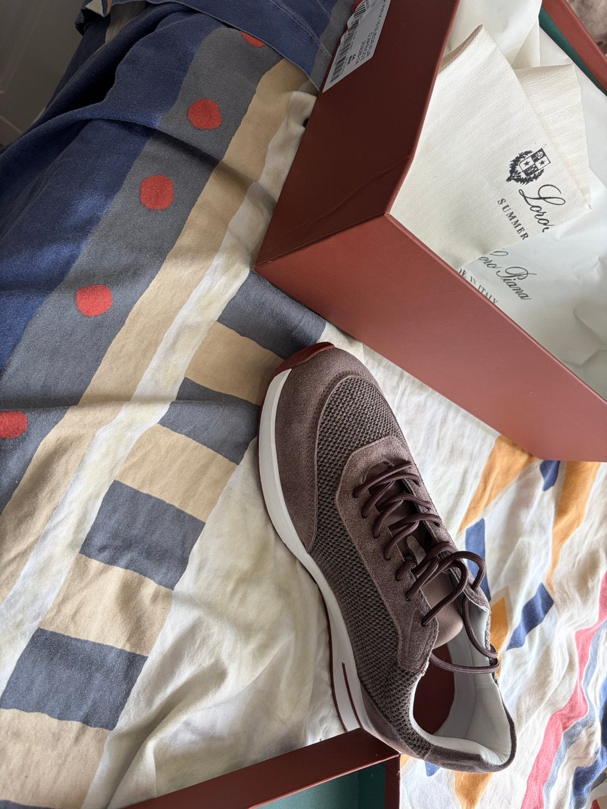 Loro Piana Summer schoenen Walk Sneakers - Nieuw in doos, Kleding | Heren, Schoenen, Ophalen of Verzenden, Nieuw, Bruin, Sneakers of Gympen
