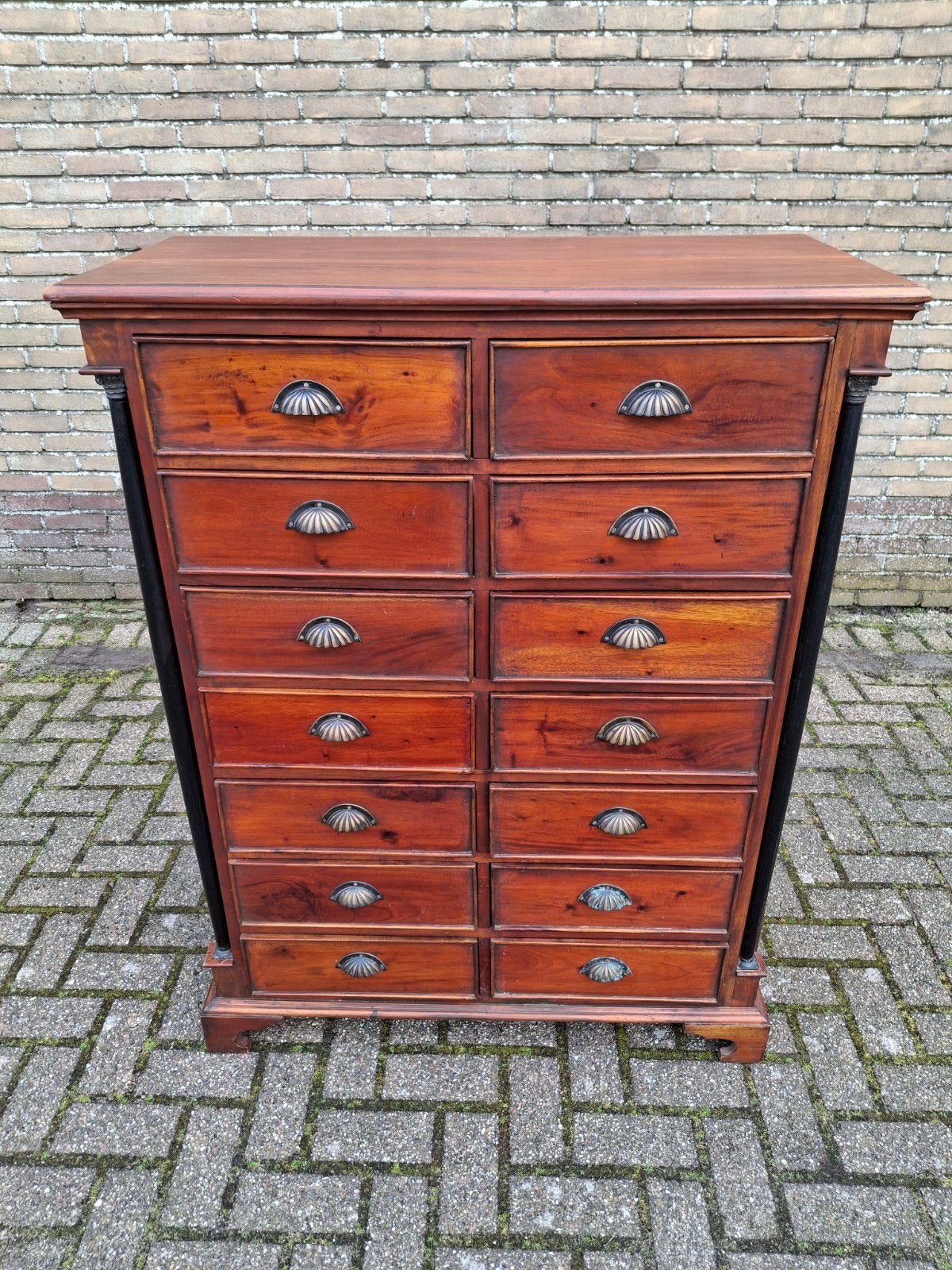Houten apothekerskast met 14 lades, Ophalen, Gebruikt, 5 laden of meer, 100 tot 150 cm