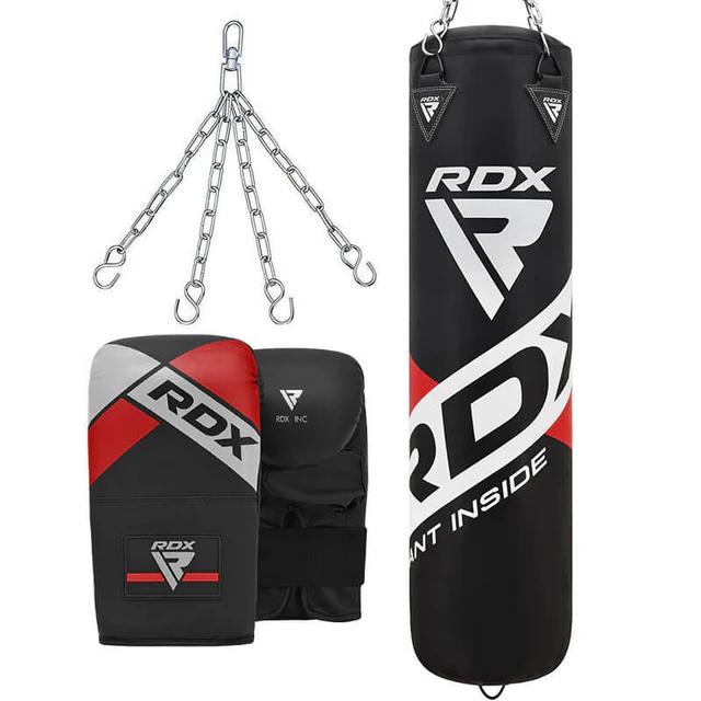 RDX bokszak 5ft + handschoenen + kettingen + standaard, Sport en Fitness, Ophalen, Zo goed als nieuw, Bokszak