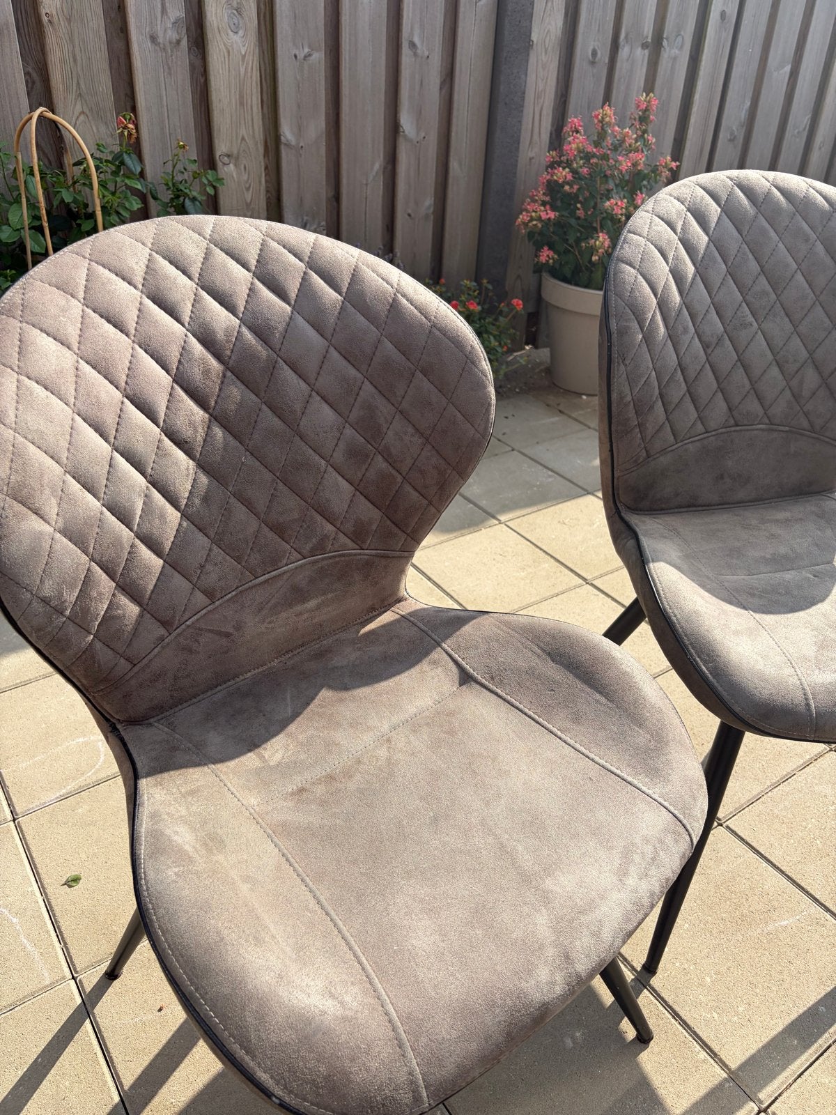 Twee comfortabele eetkamerstoelen, Huis en Inrichting, Ophalen, Gebruikt, Twee, Stof