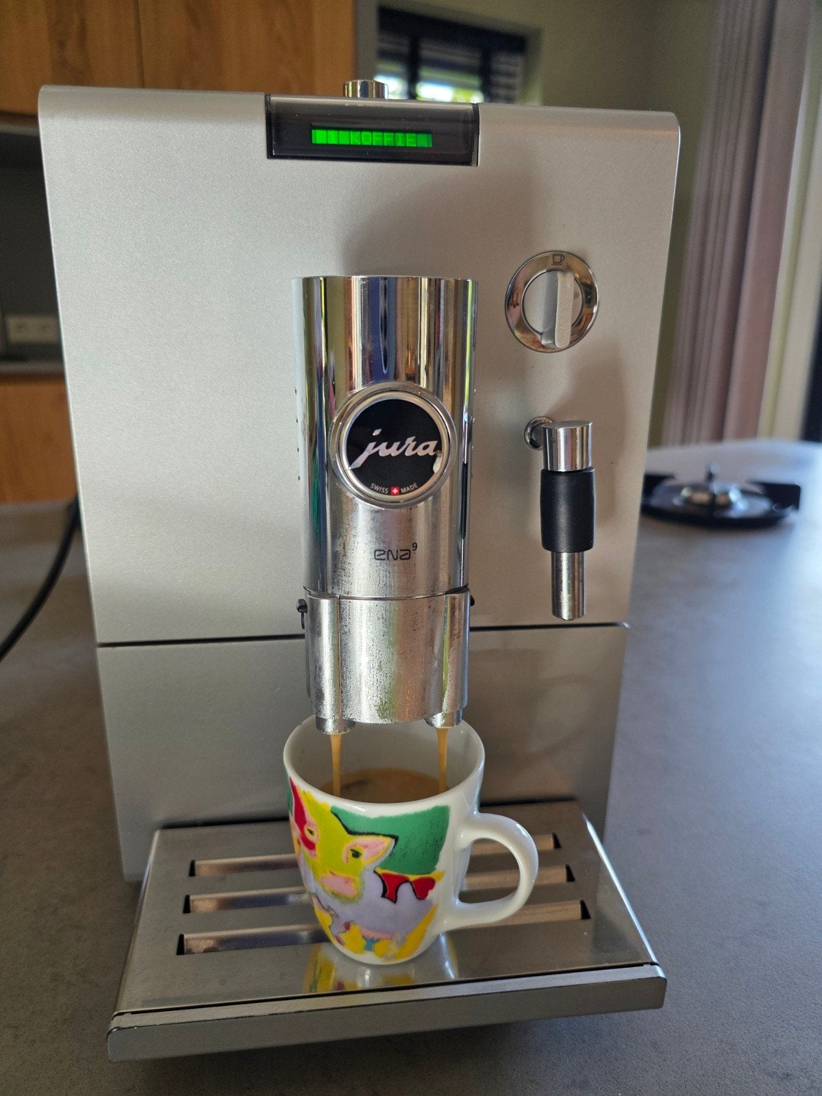 JURA ENA 9 One Touch Metallic, Witgoed en Apparatuur, Ophalen, Gebruikt, Koffiemachine, Gemalen koffie