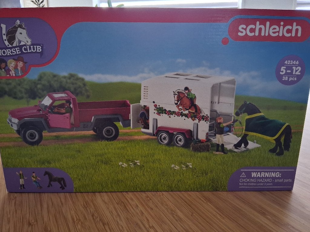 Schleich trailer 42346 compleet, Verzamelen, Ophalen, Zo goed als nieuw