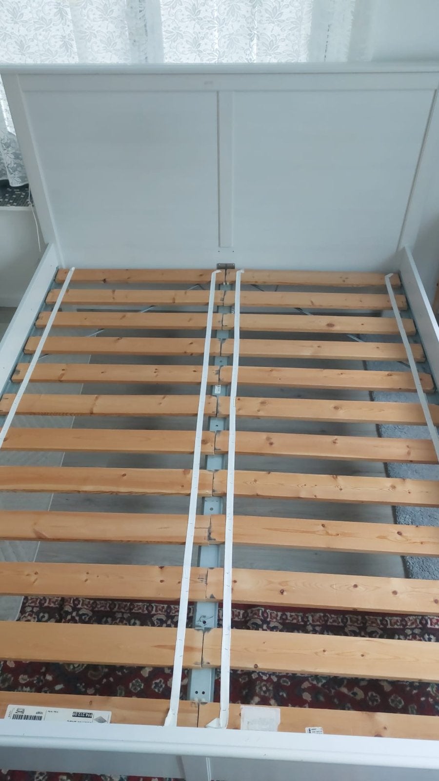 Tweepersoonsbed wit, zo goed als nieuw, Huis en Inrichting, Ophalen of Verzenden, Zo goed als nieuw, Tweepersoons, Wit
