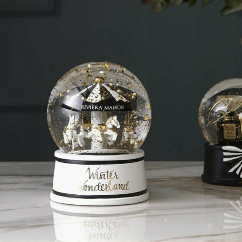 riviera maison winterwonderland globe zwart/ wit 20%, Ophalen, Nieuw