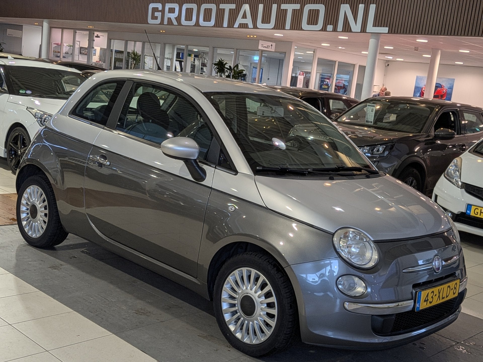 Fiat 500 1.2 Bicolore Start/Stop Systeem, Airco, Stuurbekrac, Auto's, Euro 5, Stof, Gebruikt, 4 cilinders