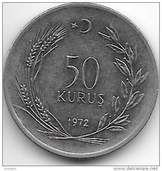 turkye 50 kurus 1972 km 899 unc, Verzenden, Midden-Oosten, Losse munt