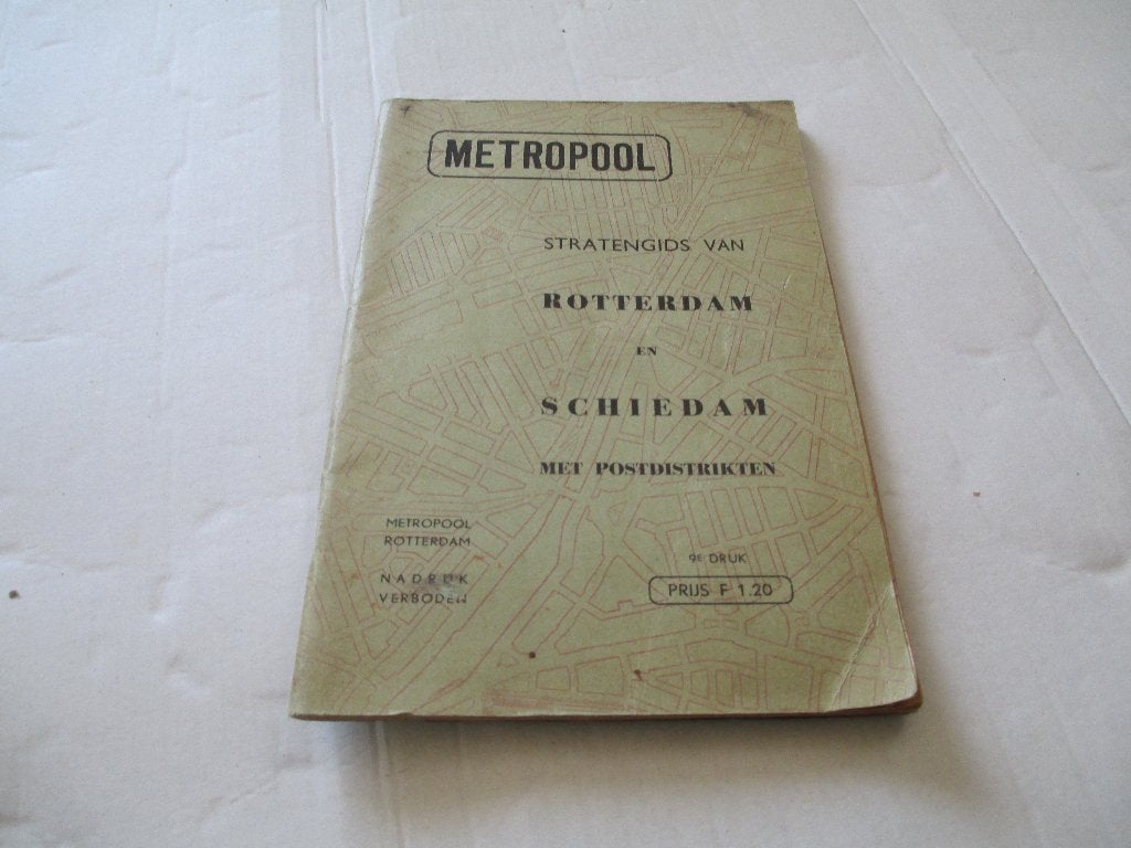 metropool stratengids van rotterdam en schiedam, Gelezen, Ophalen of Verzenden, Landkaart, 1800 tot 2000