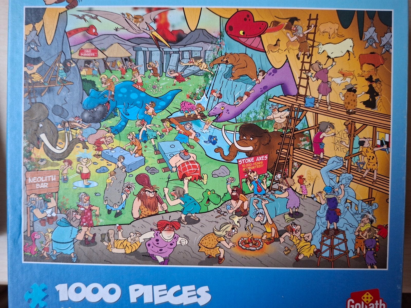 Goliath 1000 Stukjes Puzzel - Prehistorisch Thema, Ophalen, 500 t/m 1500 stukjes, Gebruikt, Legpuzzel