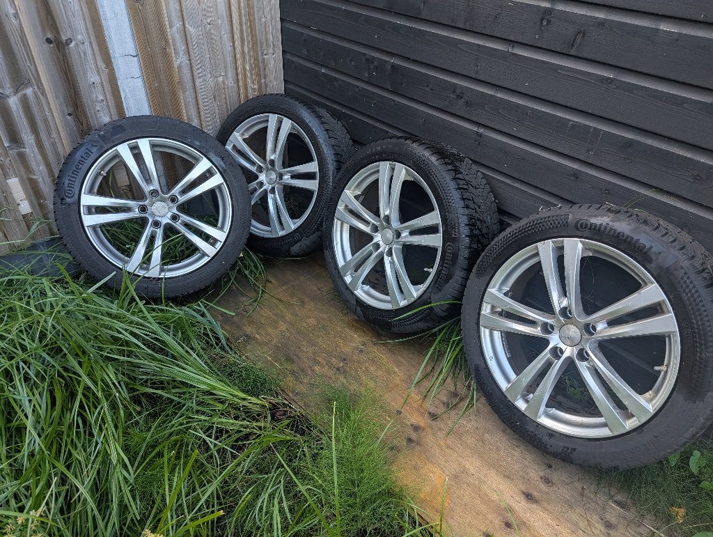 19" velgen voor Tesla S + winterbanden, 19 inch, Banden en Velgen, Personenwagen, Gebruikt
