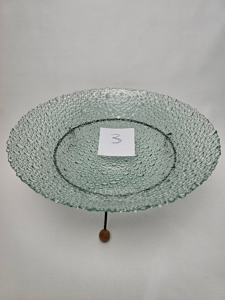 # Grote glazen schaal op voet. Schaal 3, Huis en Inrichting, Woonaccessoires | Schalen en Manden, Ophalen, Gebruikt, Schaal, Rond