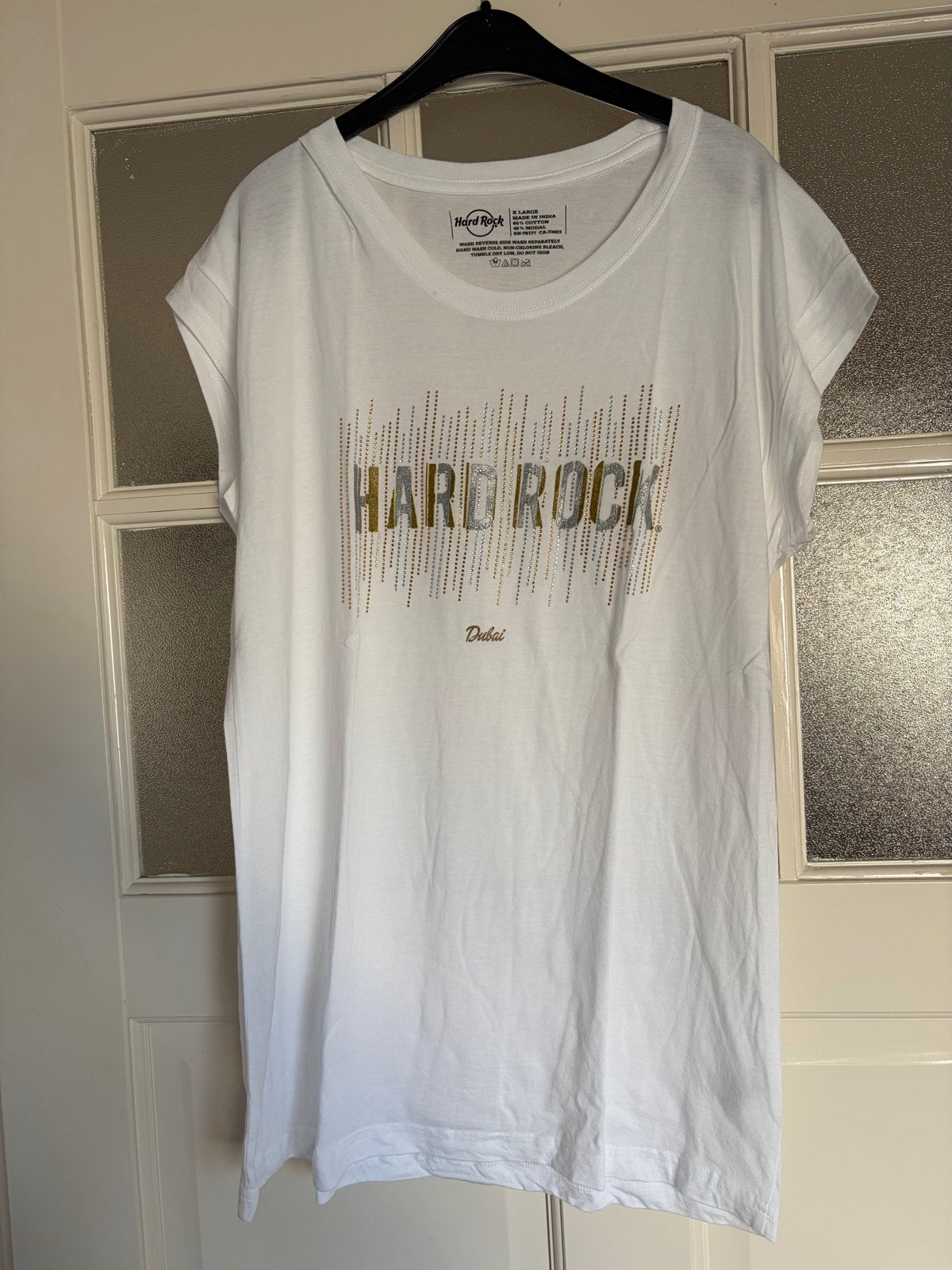 Hard Rock Cafe Dubai T-shirt - Maat 40, Maat 38/40 (M), Wit, Nieuw, Ophalen of Verzenden