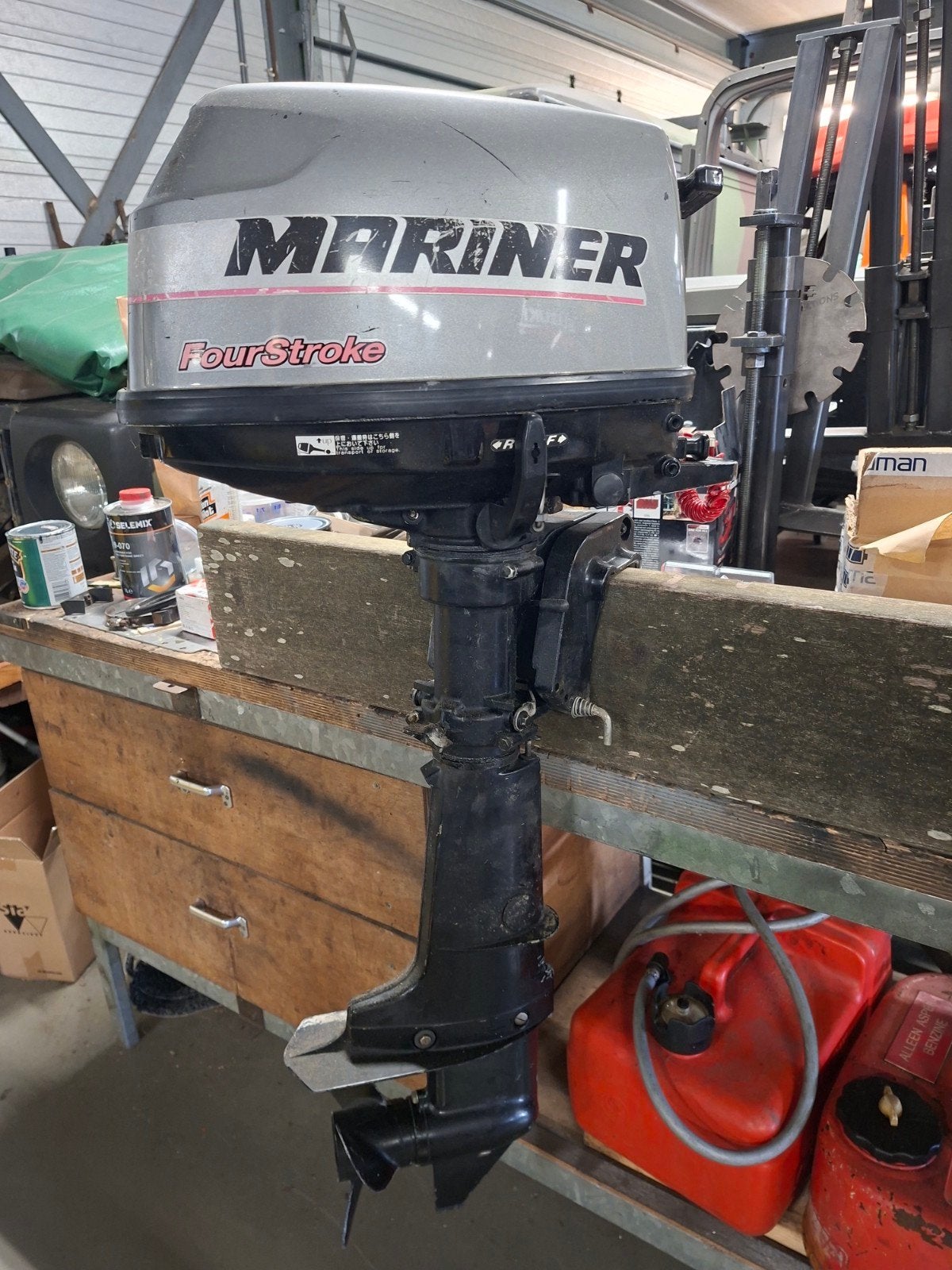 Mariner FourStroke 5 pk buitenboordmotor, Gebruikt, Minder dan 5 pk, Viertaktmotor, Onbekend