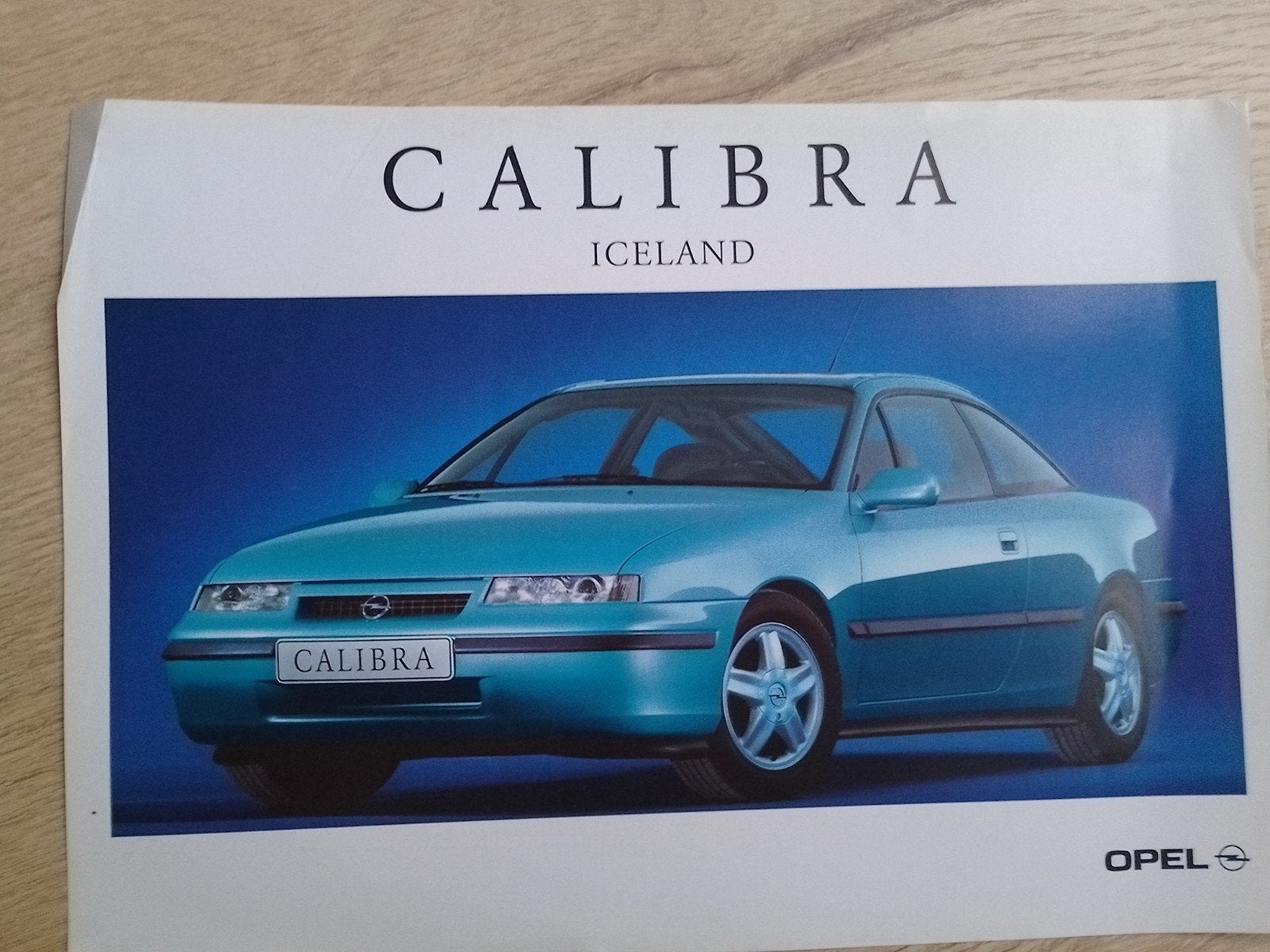 Opel Calibra Iceland folder / flyer, Ophalen of Verzenden, Opel