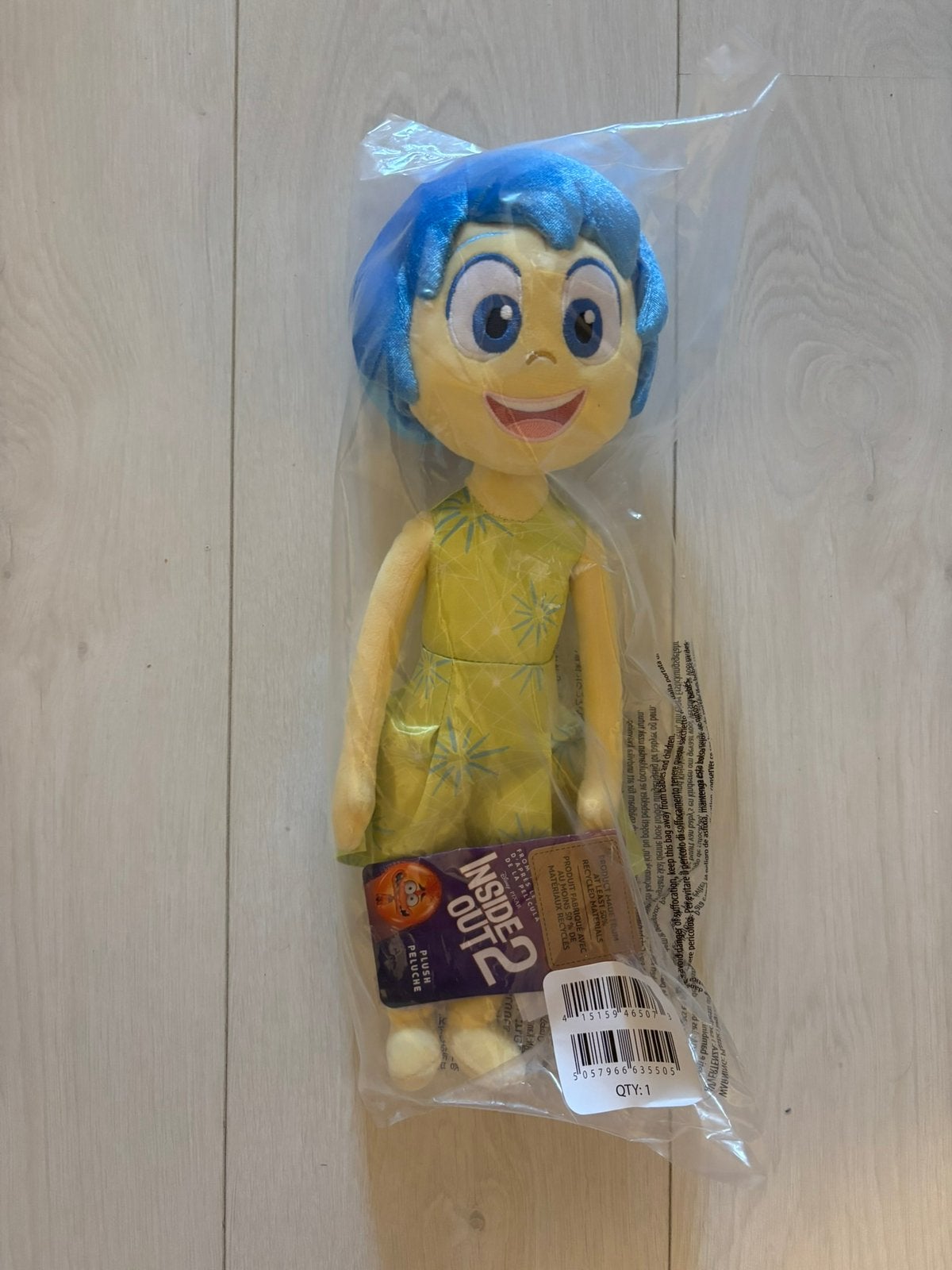 Joy knuffel Inside Out 2, Disney, Disney, Overige typen, Nieuw