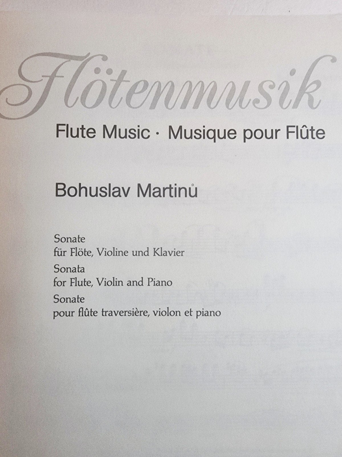 Bohuslav Martinů Sonate voor Fluit, Viool en Piano V34, Muziek en Instrumenten, Bladmuziek, Gebruikt, Verzenden, Klassiek, Artiest of Componist