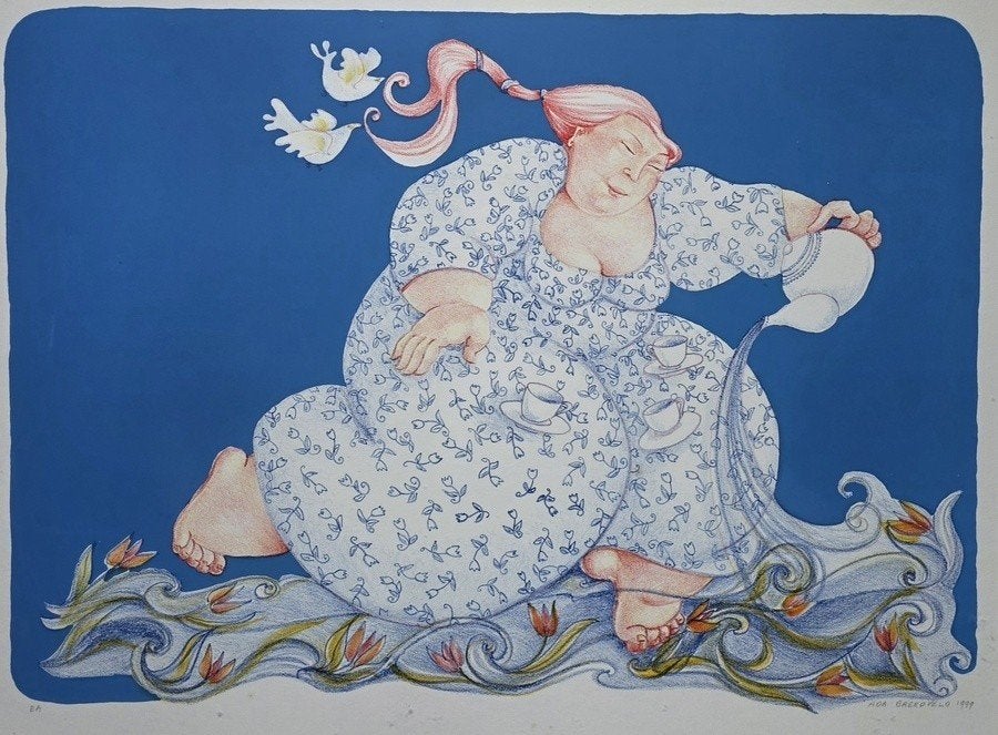 82. Zeefdruk Ada Breedveld – "Waterwoman", 1999, Ophalen