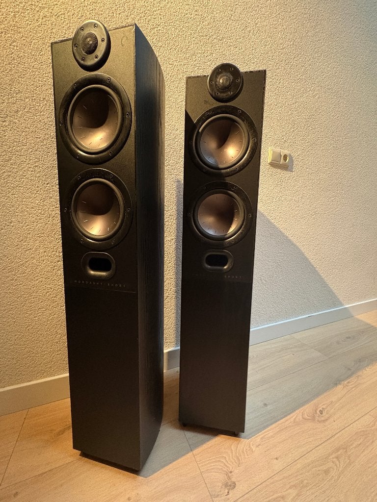 Mordaunt Short Mezzo 6 speakers zwart 150W, Vloerstaande luidspreker, Gebruikt, Mordaunt Short, Ophalen