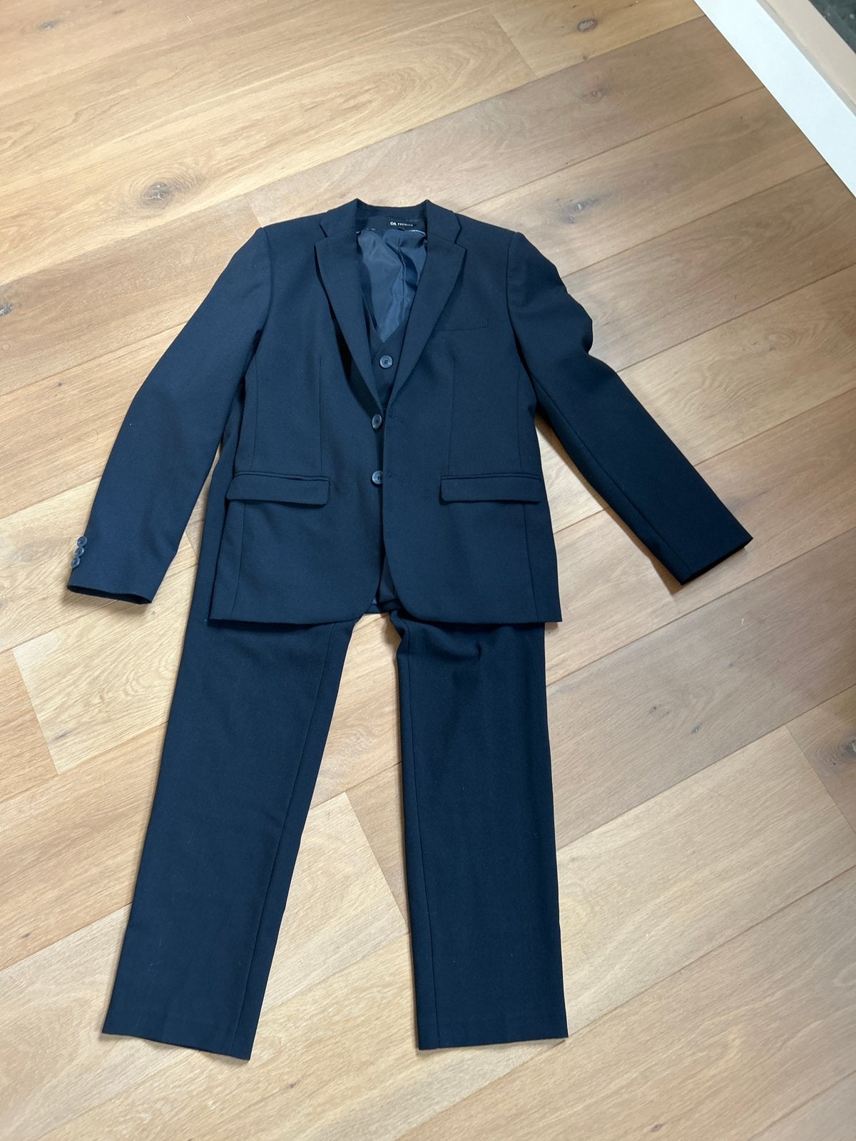 C&A Premium driedelig pak - Zwart - Maat 170cm (14Y/A), Verzenden, Zo goed als nieuw