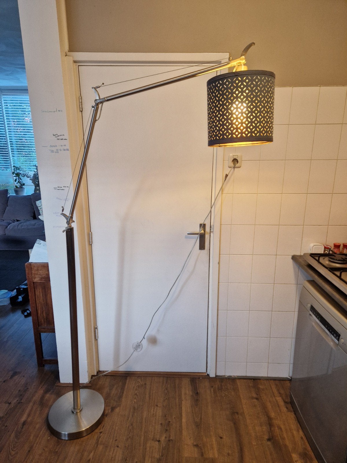 booglamp met kap, Ophalen, Gebruikt, Modern, Sfeervol, Metaal