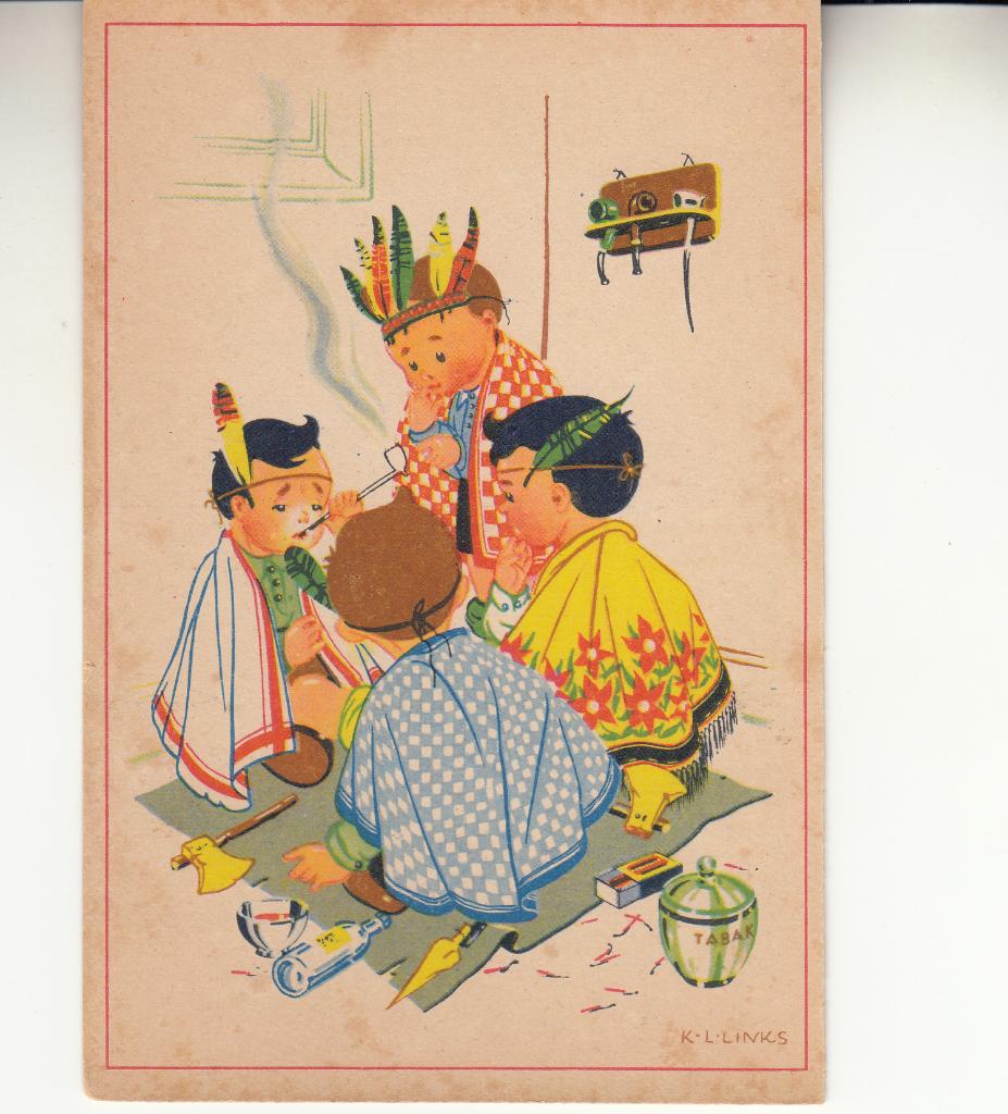 Karel Links                         =0046=, Verzamelen, Ansichtkaarten | Themakaarten, Ophalen of Verzenden, 1940 tot 1960, Ongelopen