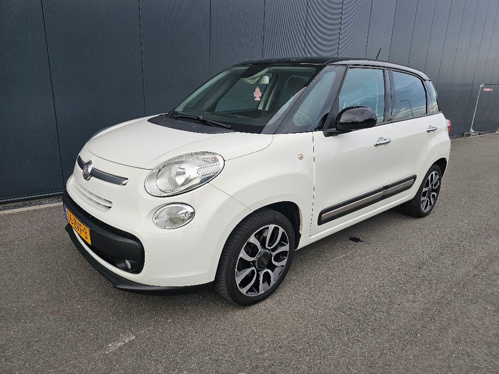 Fiat 500L 0.9 Twinair 2013 Wit panorama dak., Stof, Wit, Origineel Nederlands, Parkeersensor