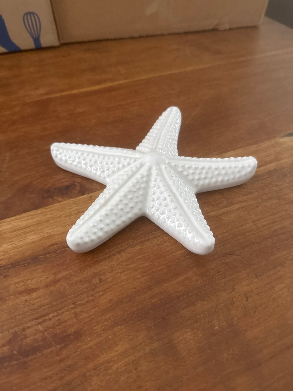 Witte porseleinen zeester decoratie - 18cm doorsnee, Ophalen of Verzenden