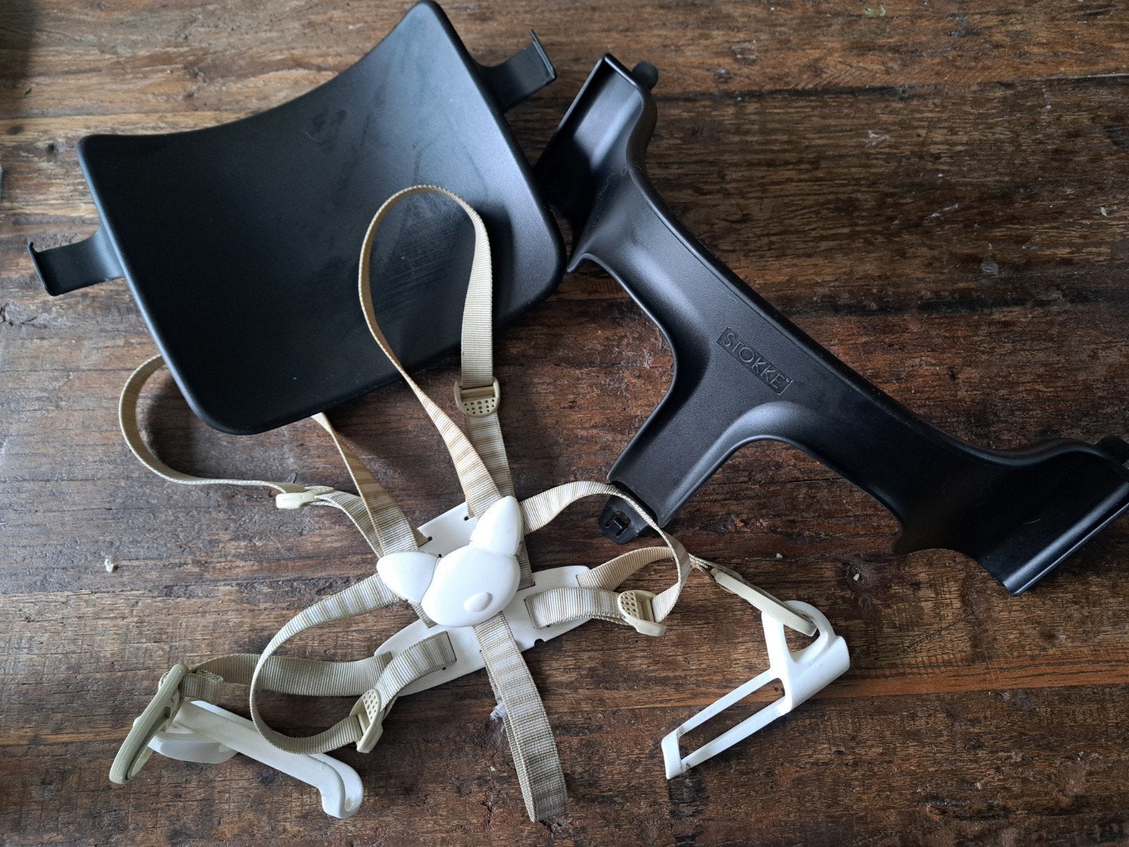 Stokke tripp trapp set zwart, Ophalen of Verzenden, Zo goed als nieuw