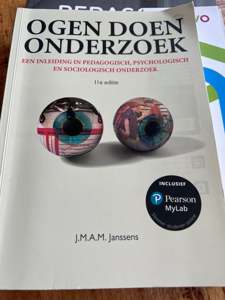 Ogen Doen Onderzoek - J.M.A.M. Janssens (incl. Pearson MyLab, Boeken, Ophalen, Gamma, Zo goed als nieuw, HBO