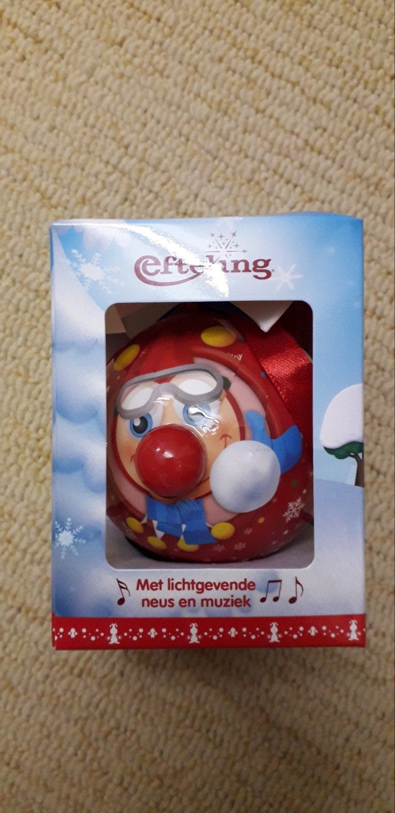 Efteling Sneeuwpop Ornament met Licht en Muziek, Ophalen