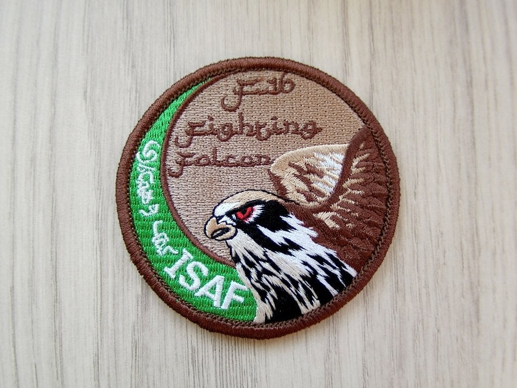 Patch RNLAF ISAF F-16 Fighting Falcon, Verzenden, Luchtmacht, Nederland, Embleem of Badge